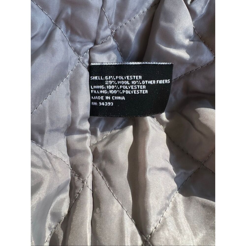 New York & Company Small Wool Blend Color Block Hooded Coat Gray Winter Jacket C - Picture 11 of 14